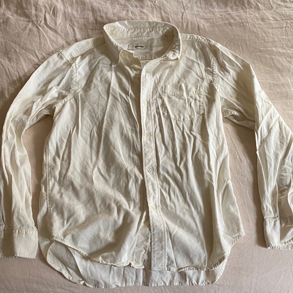 Buck Mason Cream Button-Up Shirt